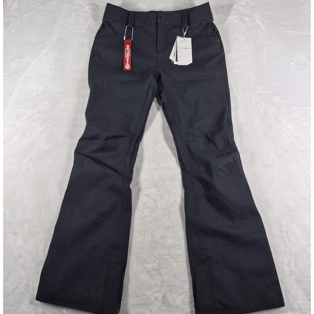 Volcom Species Stretch Snowboard Pants Women's Medium Black Slim Stretch Ski NWT